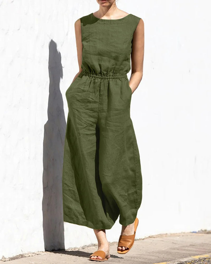 Lightweight Breathable Wide Leg Jumpsuit