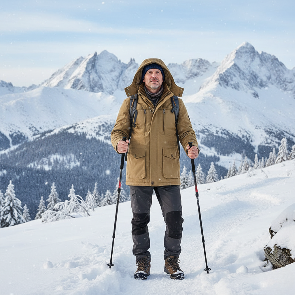 Water-Resistant Warm Lined Hooded Jacket