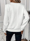 Women's Knit Sweater - Cable Knit - Zipper Collar - Long-Sleeved Comfortable Fit