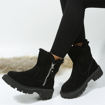 Warm Lined Suede Non-Slip Ankle Boots