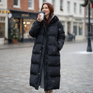Oversized Hooded Long Down Jacket
