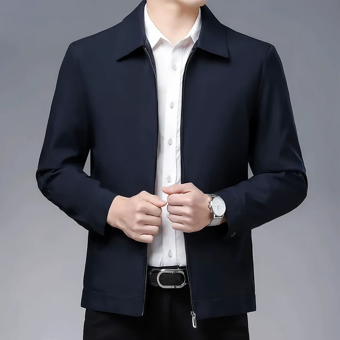 Tailored Fit Wool Blend Jacket