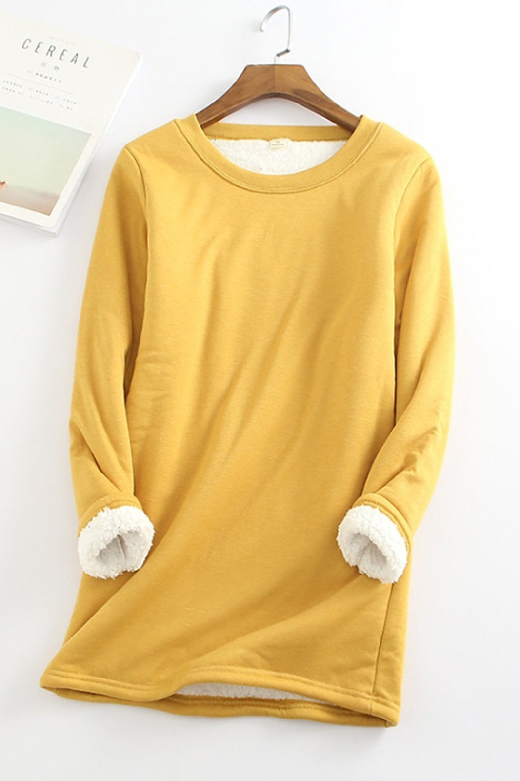 Soft Fleece Lined Relaxed Tunic Top
