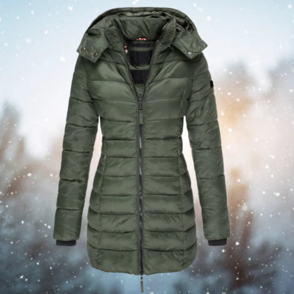 Water-Resistant Quilted Detachable Hood Puffer Jacket