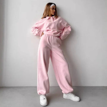 Collared Relaxed Fit Fleece Sweatshirt