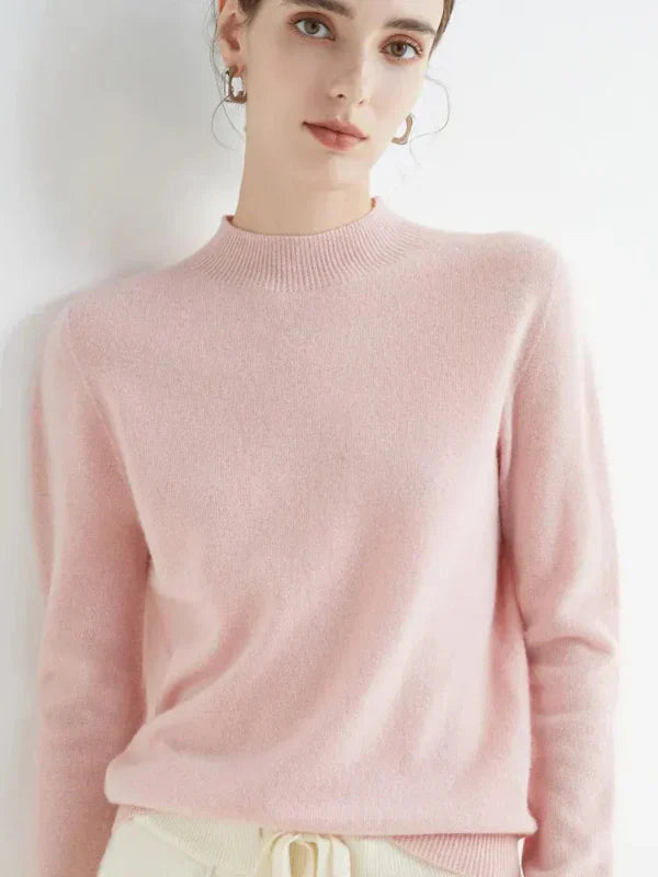 Wool Blend Ribbed Crewneck Pullover Sweater
