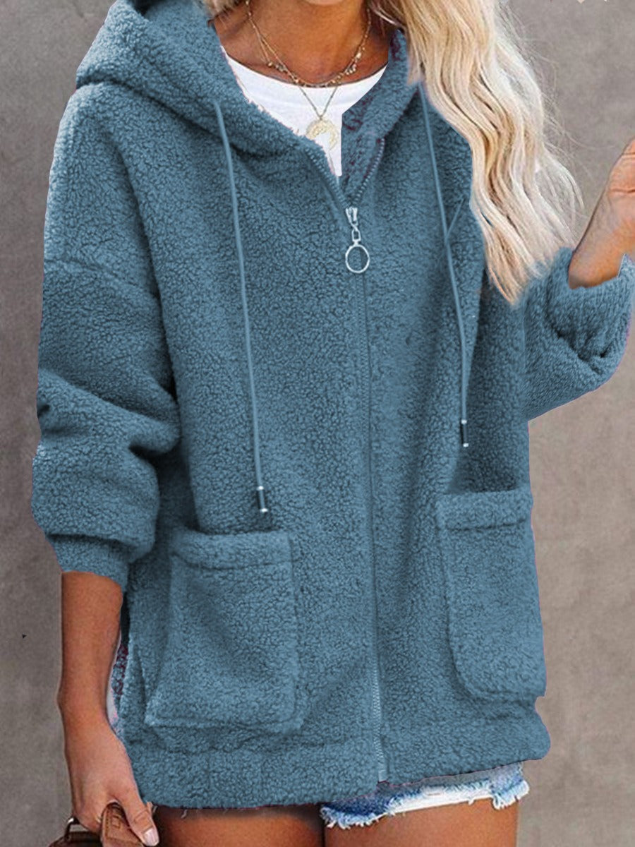 Sherpa Plush Oversized Hooded Jacket