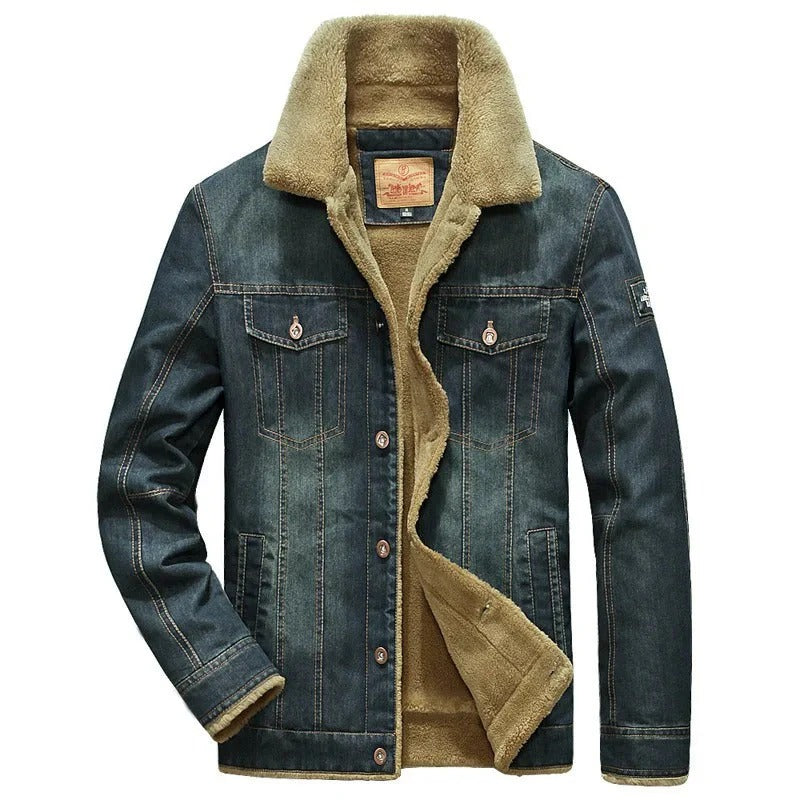 Fleece Lined Regular Fit Denim Jacket