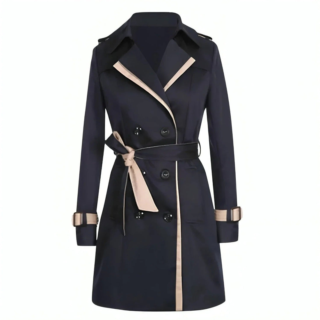 Belted Tailored Double-Breasted Trenchcoat