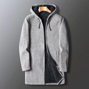 Fleece Texture Relaxed Fit Hooded Jacket