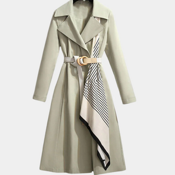 Tailored Fit Belted Cotton Trench Coat