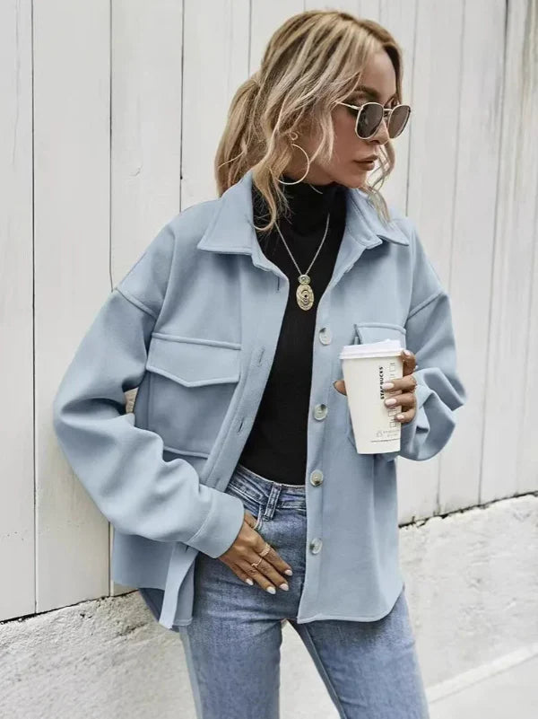 Oversized Fit Notched Collar Wool Coat