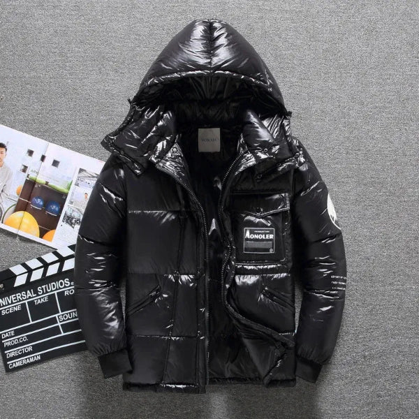 Water-Repellent Insulated Hooded Down Jacket