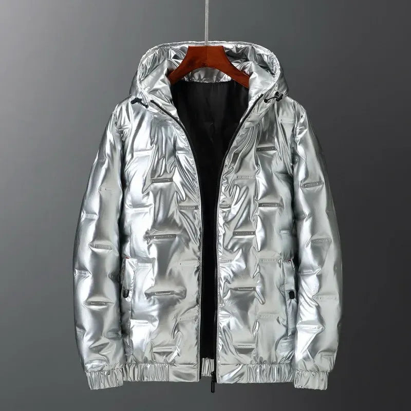 Water-Resistant Hooded Quilted Down Jacket