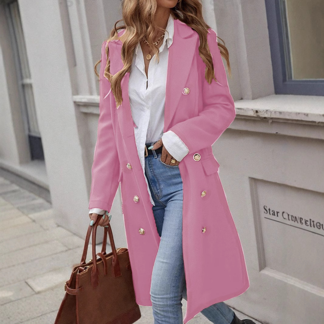Tailored Fit Double-Breasted Wool Coat