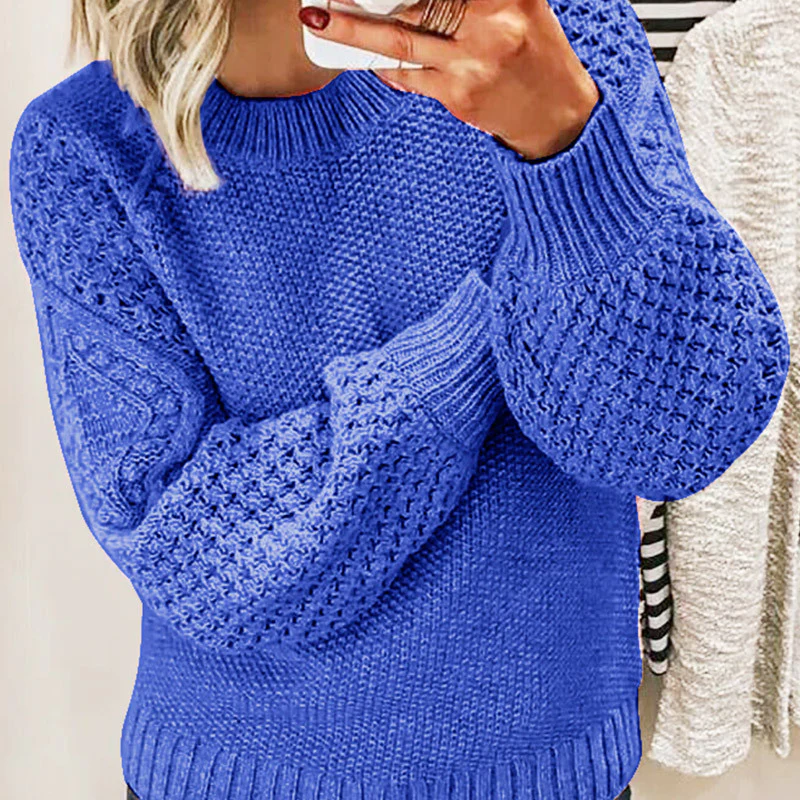 Wool Blend Cable Knit Oversized Sweater