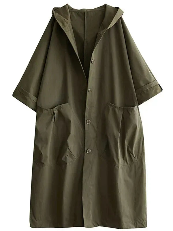 Waterproof Hooded Oversized Trench Coat