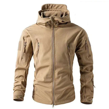 Water-Resistant Adjustable Hood Zippered Jacket