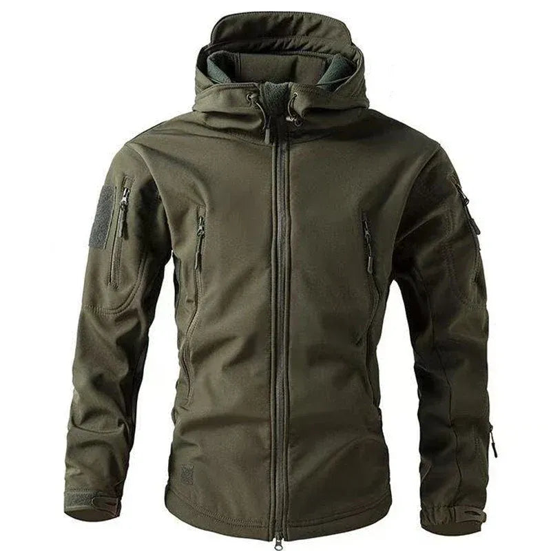 Water-Resistant Adjustable Hood Zippered Jacket