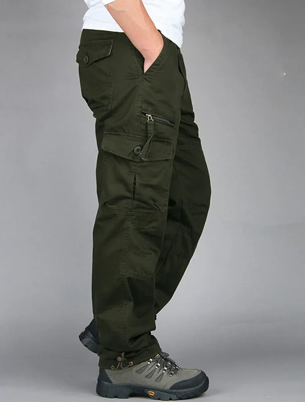 Cotton Multi-Pocket Relaxed Fit Cargo Pants