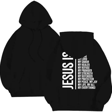 Oversized Graphic Back Fleece Hooded Sweatshirt