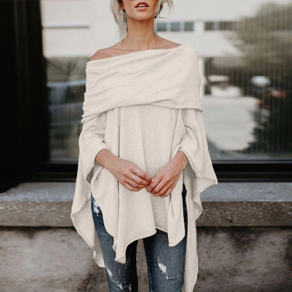 Asymmetrical Relaxed Fit Off Shoulder Top