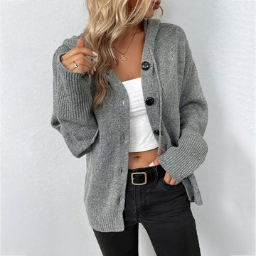 Wool Blend Hooded Relaxed Knit Vest
