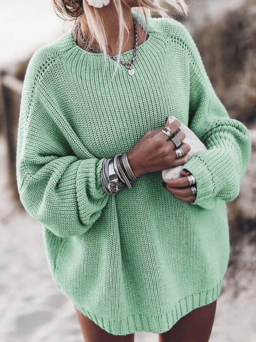 Chunky Knit Oversized Pullover Sweater