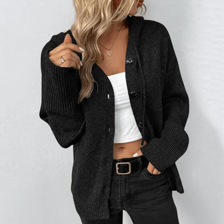 Wool Knit Relaxed Fit Cardigan
