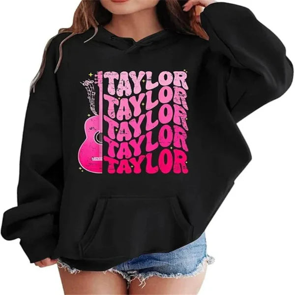 Oversized Graphic Front Pullover Hoodie