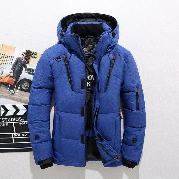 Water-Resistant Hooded Quilted Down Jacket