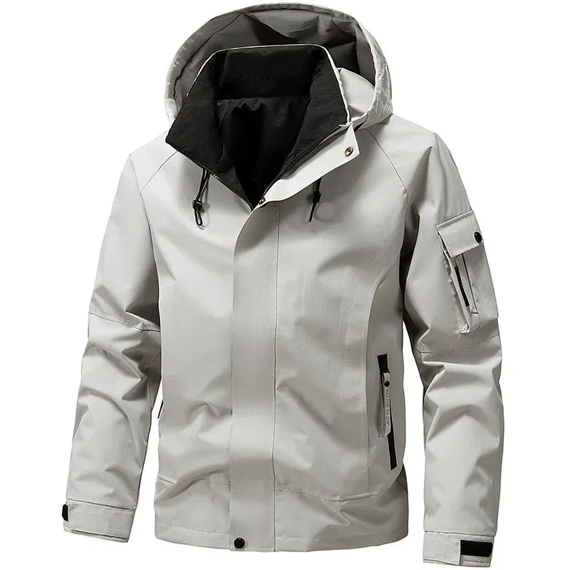 Water-Resistant Utility Pocket Hooded Jacket