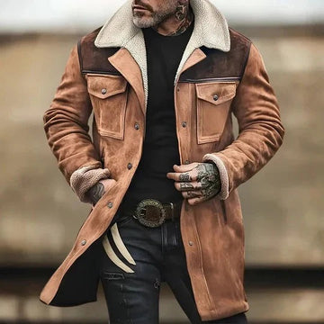 Shearling Lined Tailored Suede Jacket