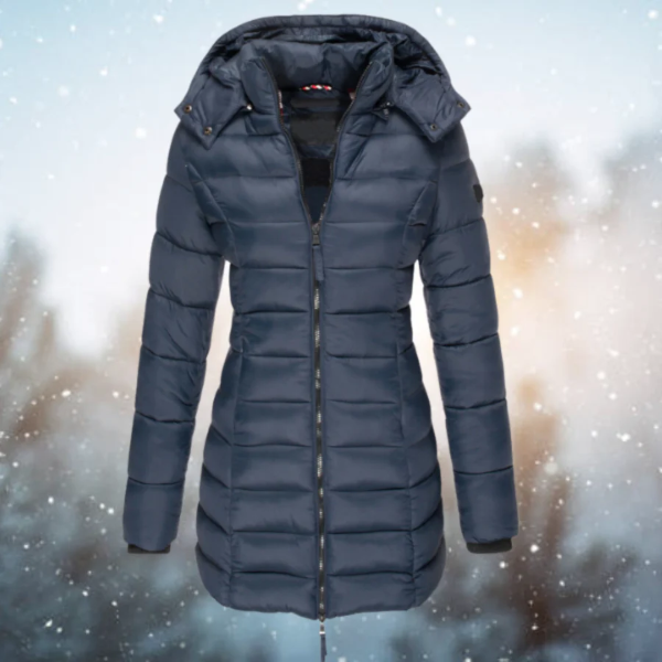 Water-Resistant Quilted Detachable Hood Puffer Jacket