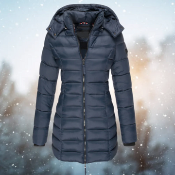 Water-Resistant Quilted Detachable Hood Puffer Jacket