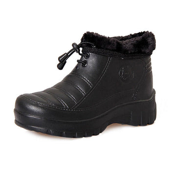 Waterproof Quilted Faux Fur Lined Ankle Boots
