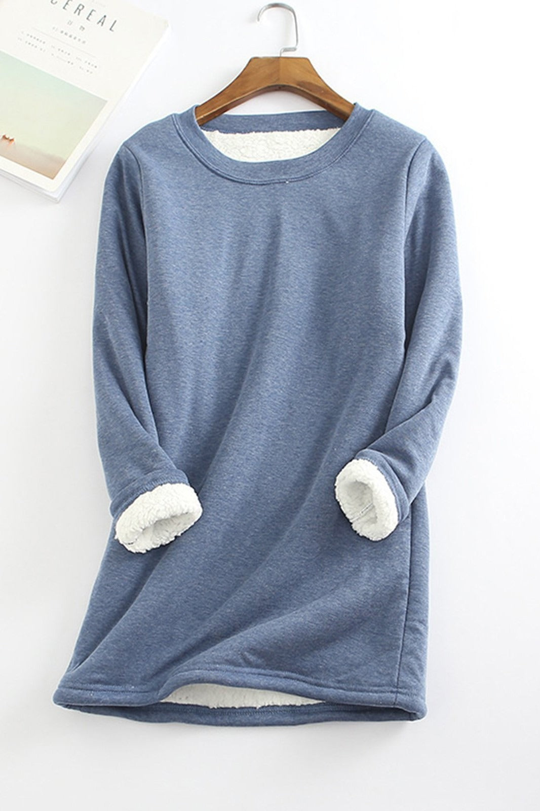 Soft Fleece Lined Relaxed Tunic Top
