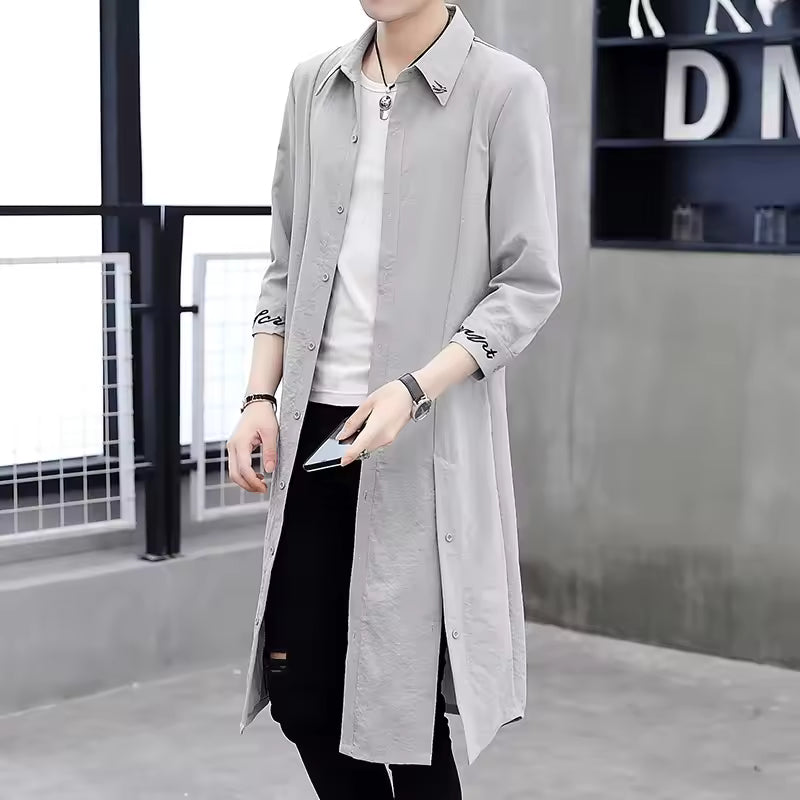 Oversized Cotton Blend Full Length Trench Coat
