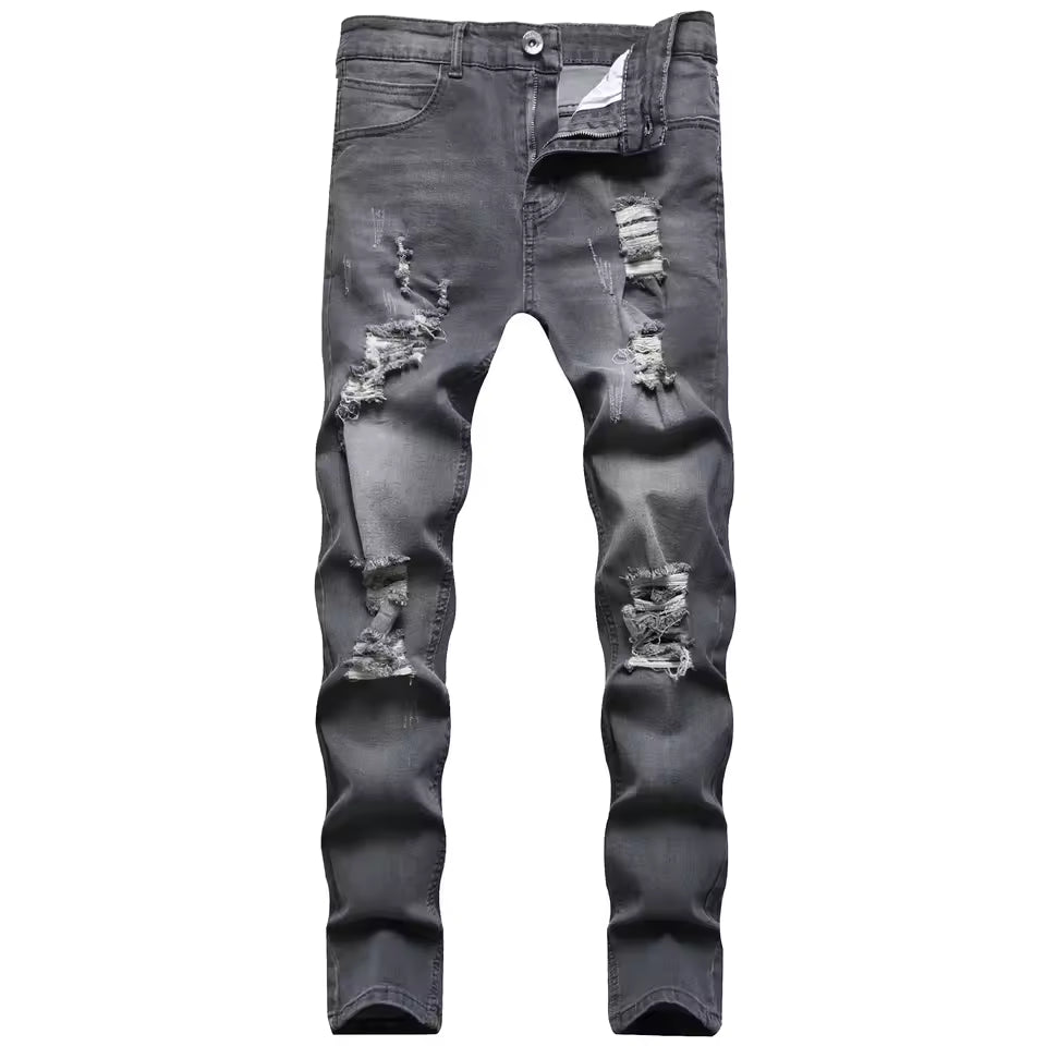 Distressed Slim Fit Ankle Length Jeans