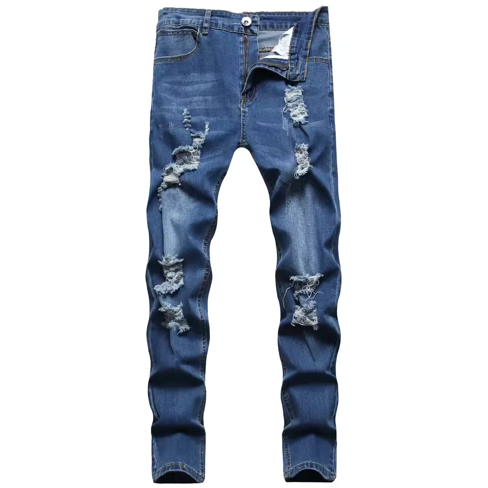 Distressed Slim Fit Ankle Length Jeans