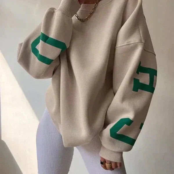 Oversized Fit Side Print Sweatshirt