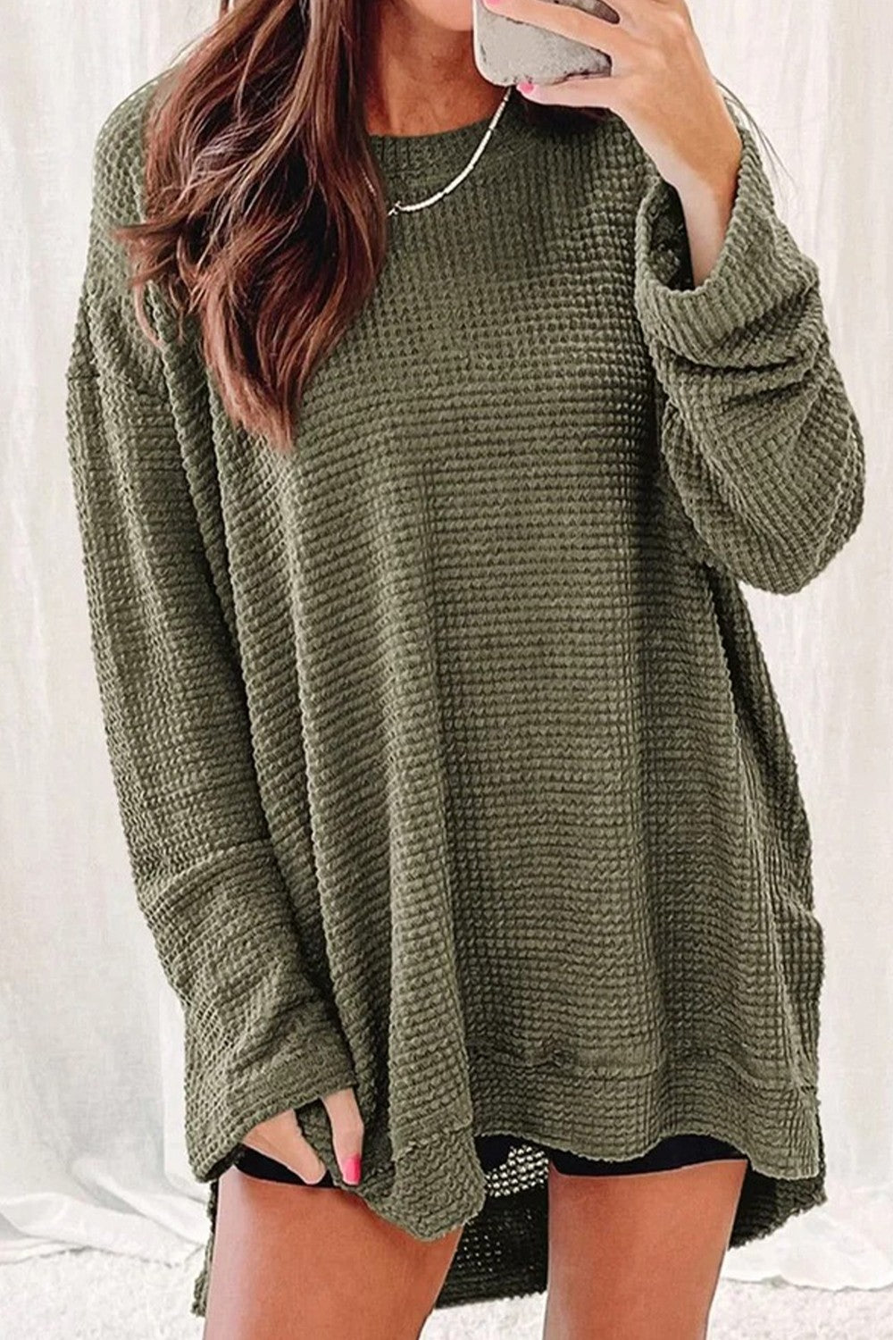 Soft Knit Loose Fit Long Shirt