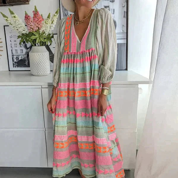 Lightweight Breathable Loose Long Sleeve Maxi Dress