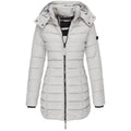 Women's Winter Jacket – Padded – Mid-Length – Detachable Hood – Tailored Fit