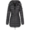 Women's Winter Jacket – Padded – Mid-Length – Detachable Hood – Tailored Fit