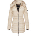 Women's Winter Jacket – Padded – Mid-Length – Detachable Hood – Tailored Fit