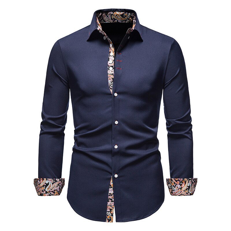 Cotton Slim Fit Long-Sleeved Shirt