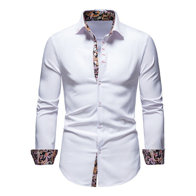 Cotton Slim Fit Long-Sleeved Shirt