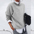 Women's Knit Sweater – Oversize Fit – Round Neck – Soft and Comfortable Knit