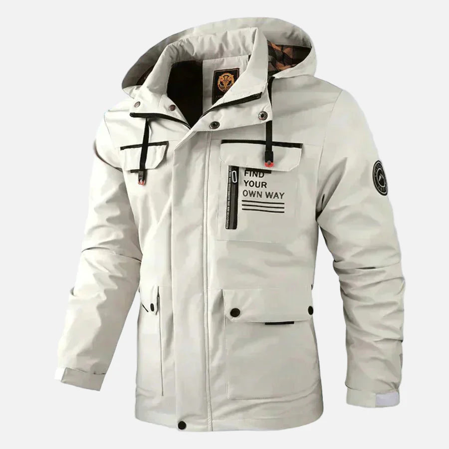 Woven Blend Hip Length Hooded Jacket